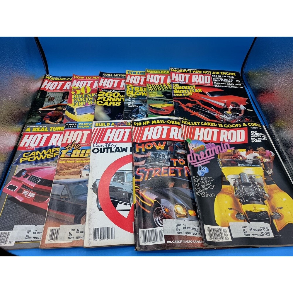 Hot Rod Magazine Lot - 1984 - 11 Issues - Missing August